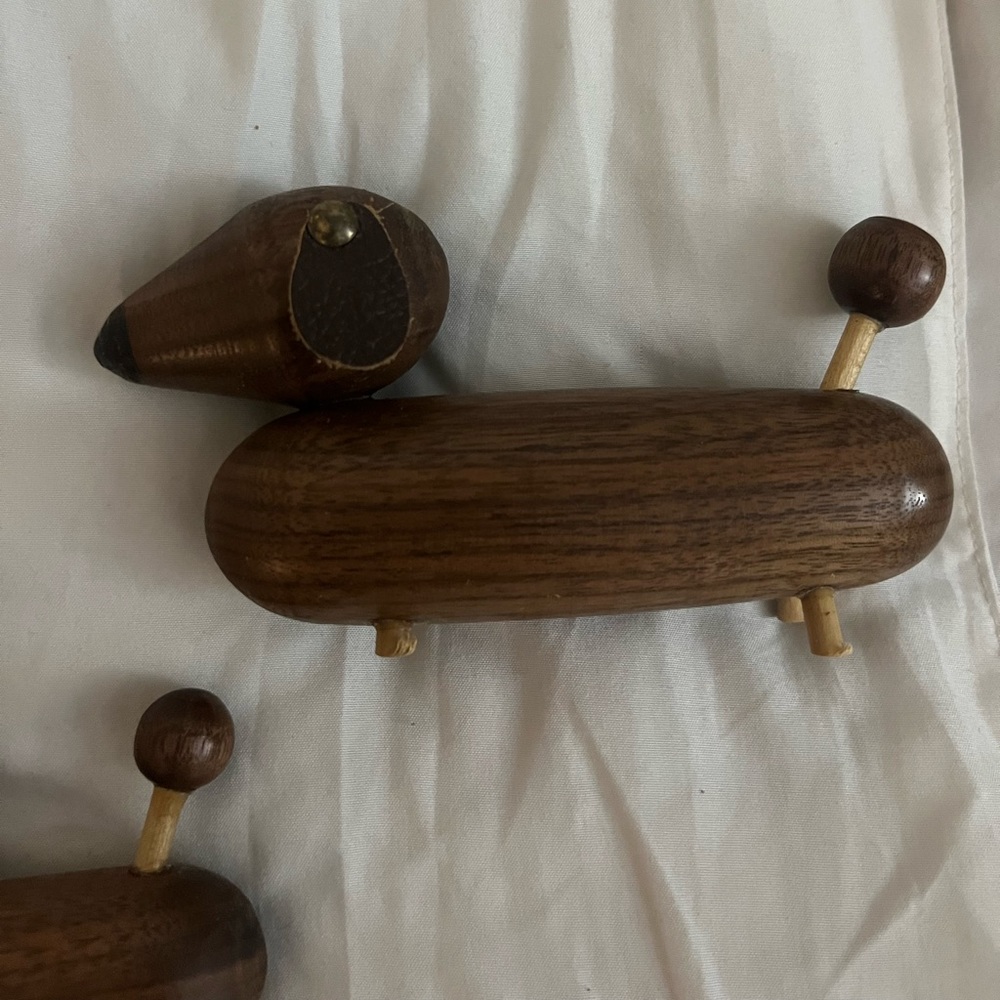 Wooden dachshunds